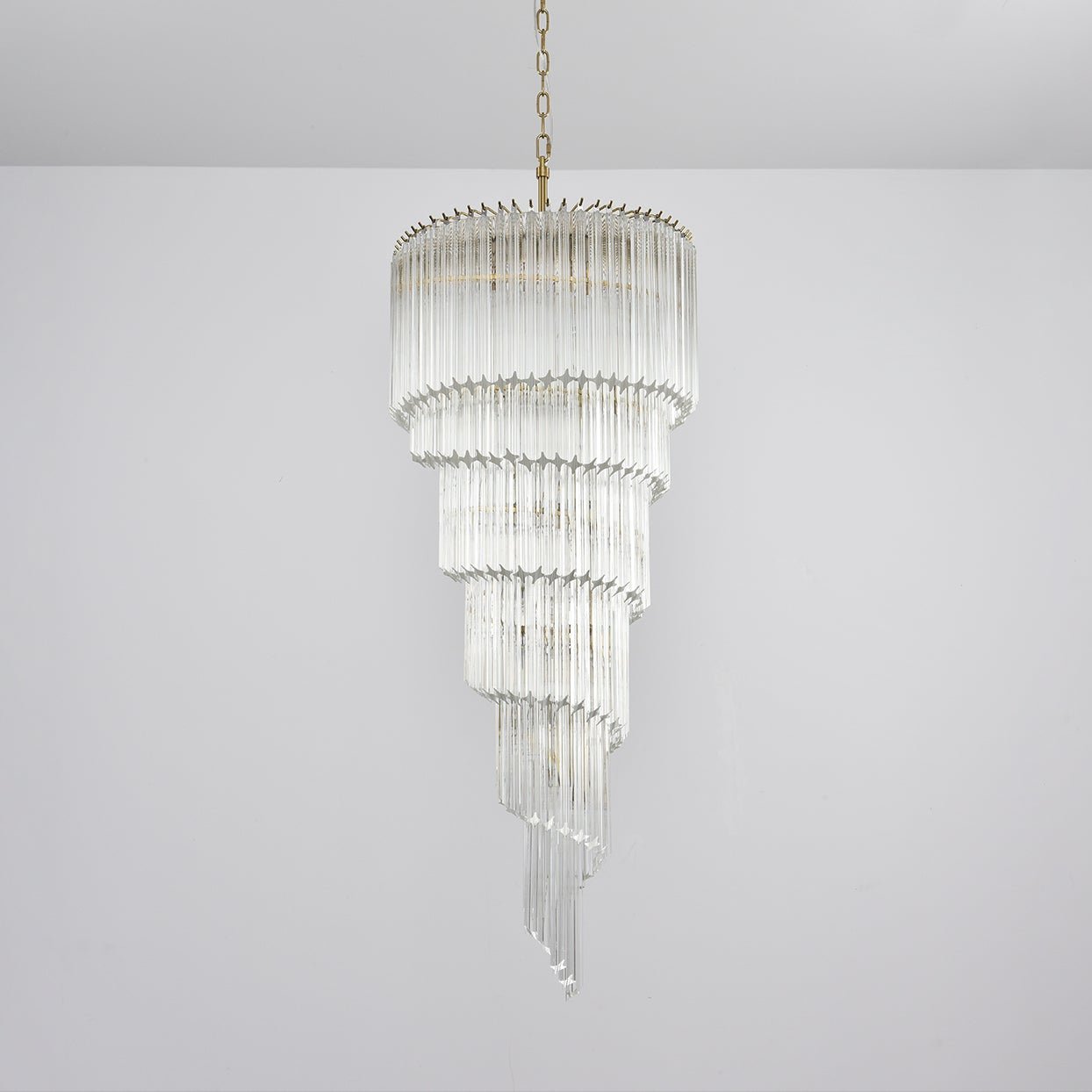 Transparent Twisting Raindrop Chandelier product image