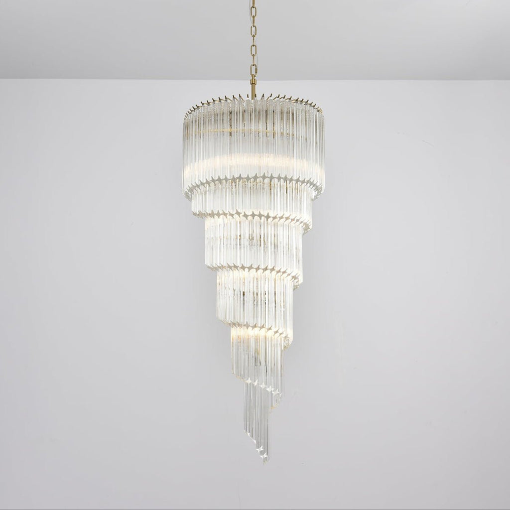 Transparent Twisting Raindrop Chandelier product image