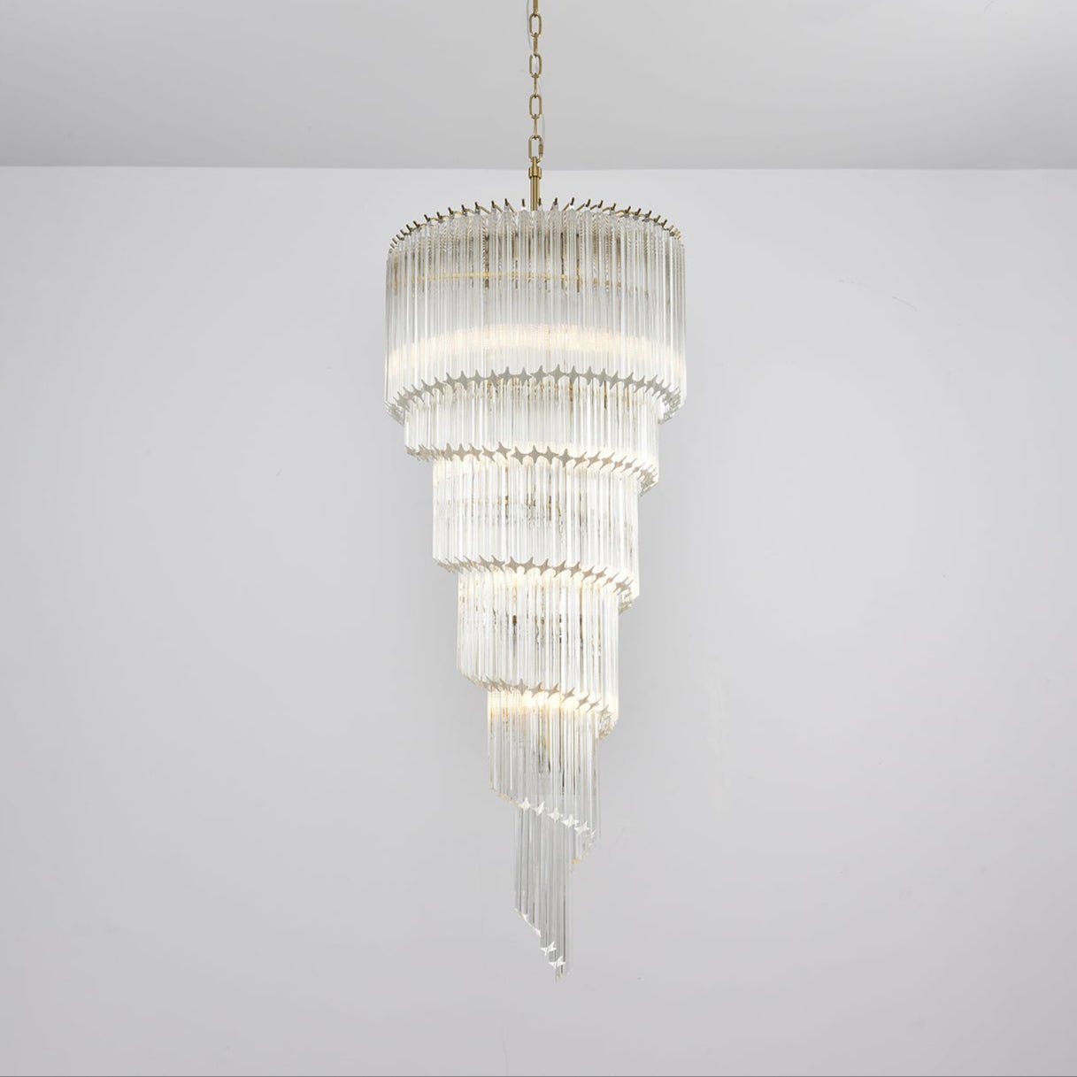 Transparent Twisting Raindrop Chandelier product image