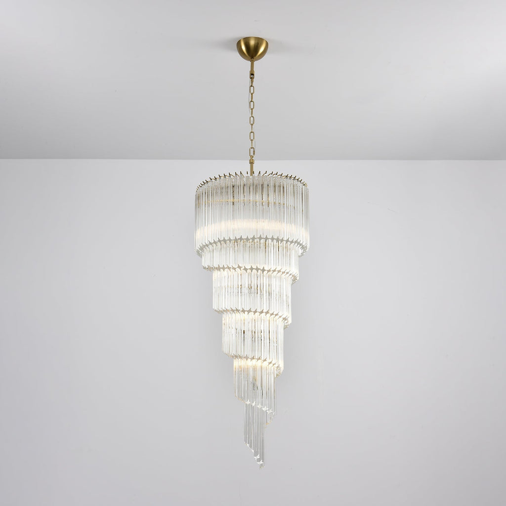 Transparent Twisting Raindrop Chandelier product image