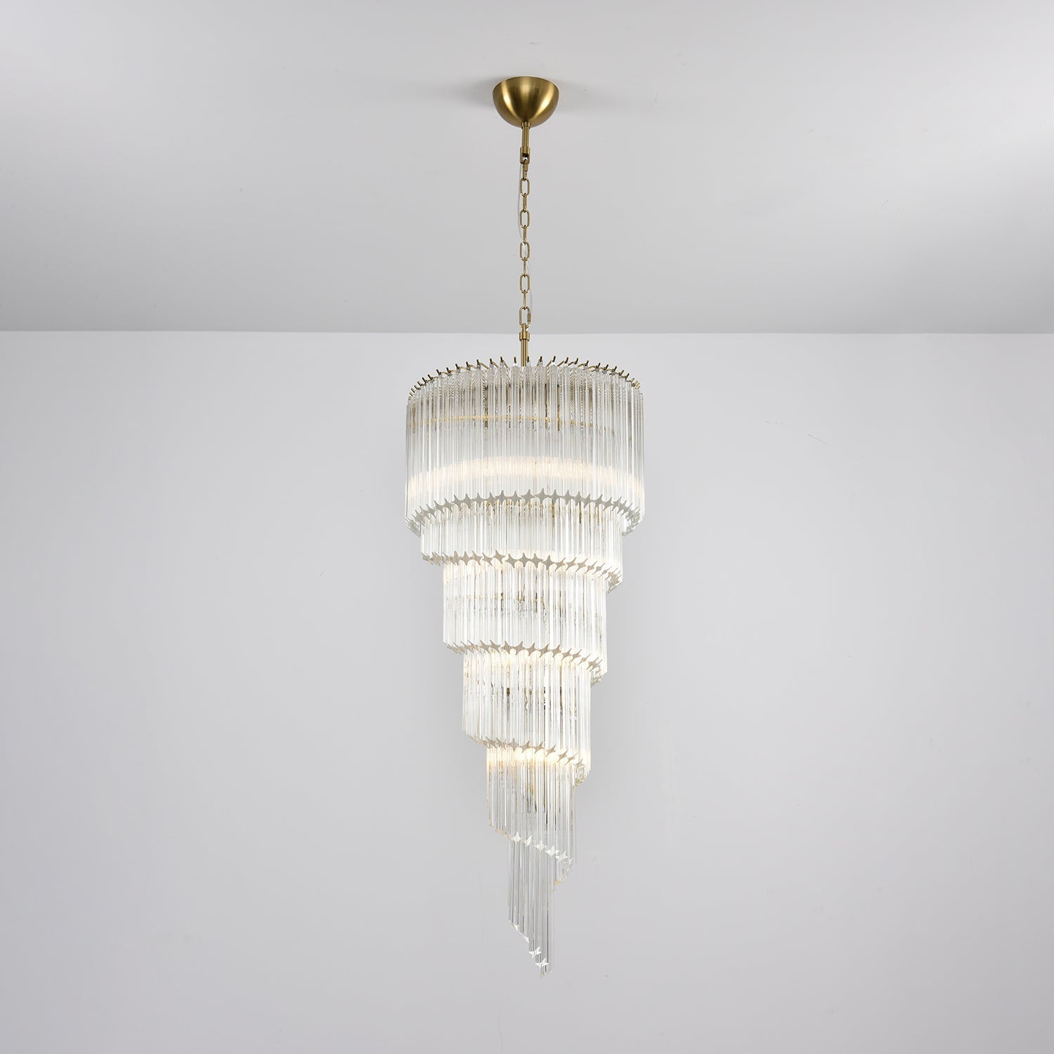 Transparent Twisting Raindrop Chandelier product image