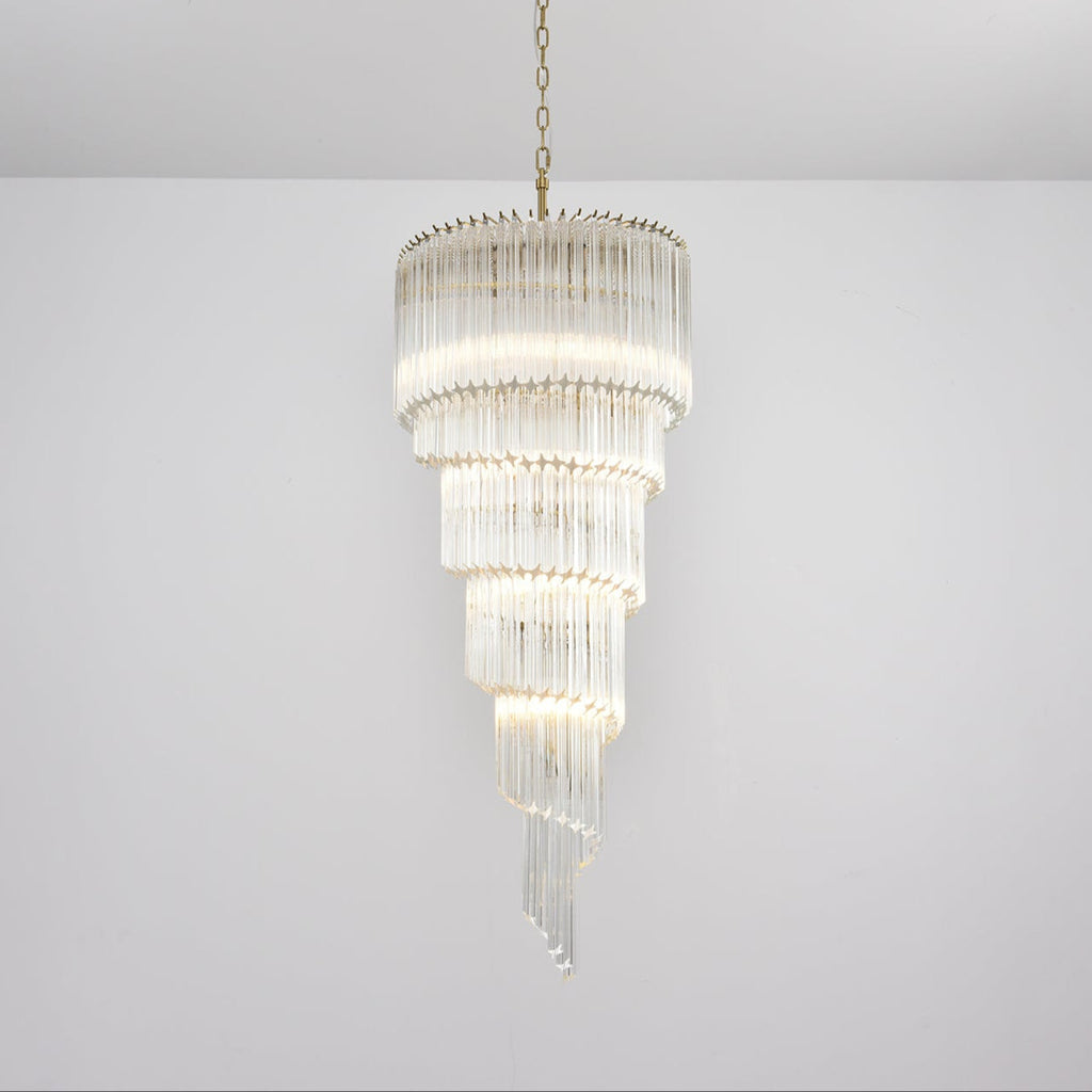 Transparent Twisting Raindrop Chandelier product image