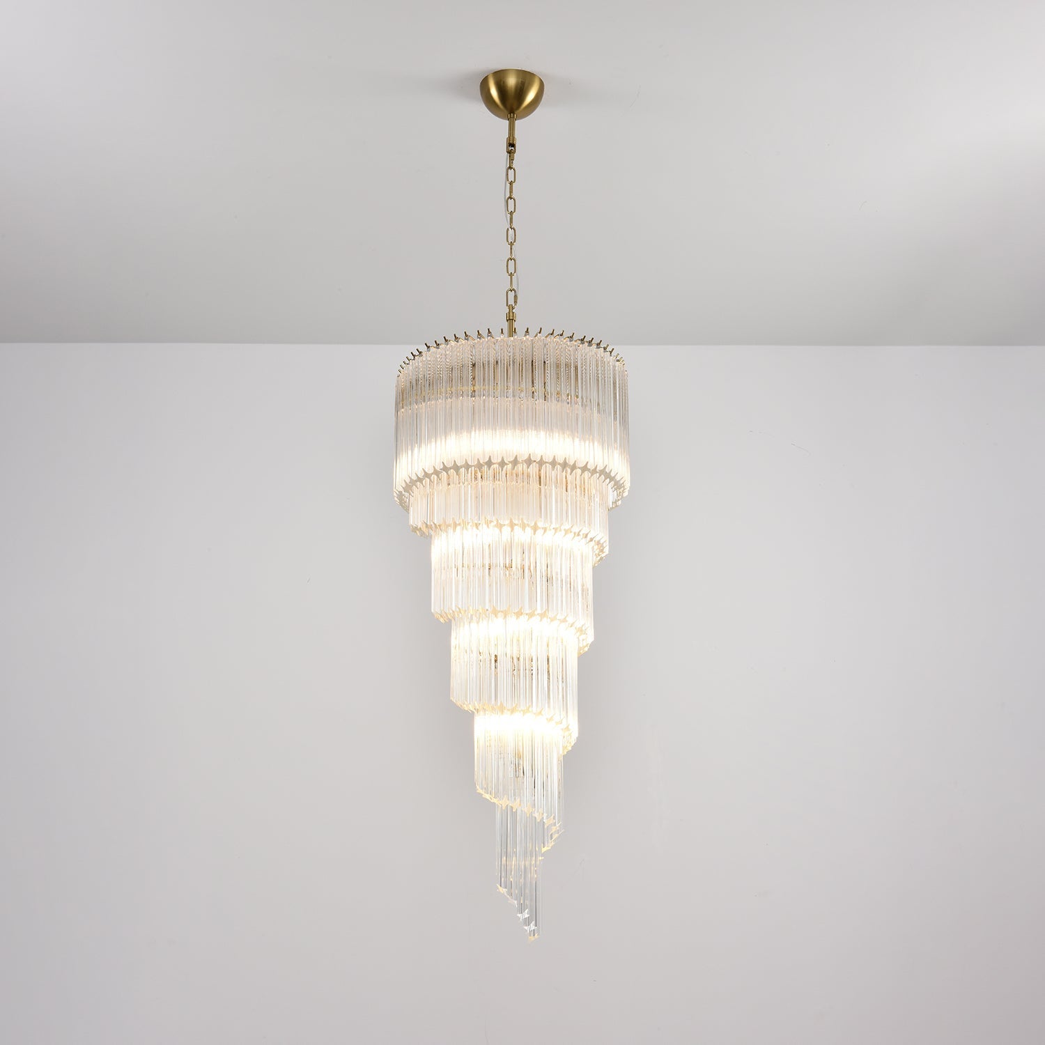 Transparent Twisting Raindrop Chandelier product image