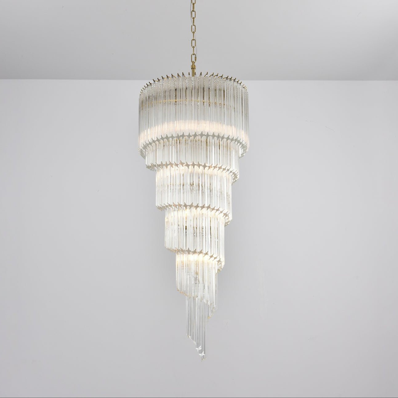 Transparent Twisting Raindrop Chandelier product image