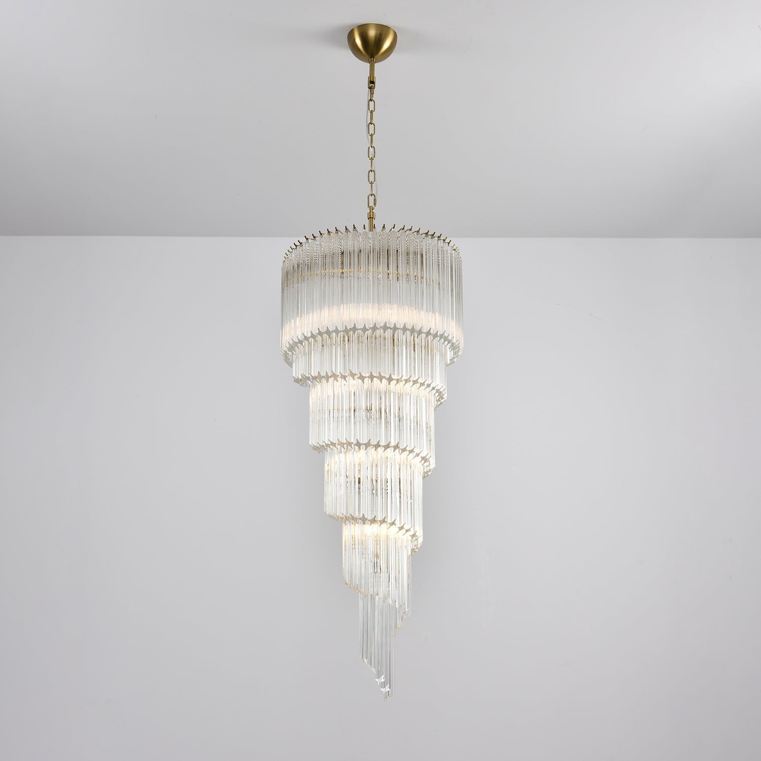 Transparent Twisting Raindrop Chandelier product image