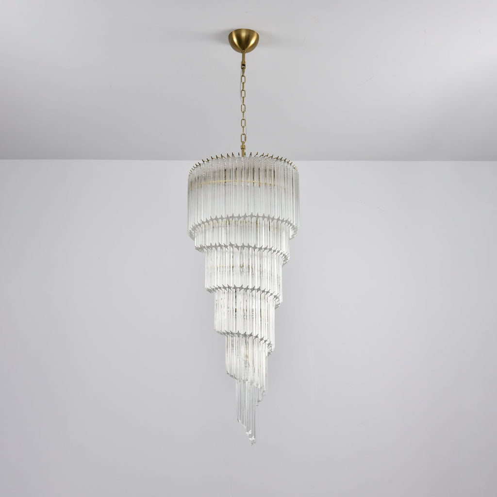 Transparent Twisting Raindrop Chandelier product image
