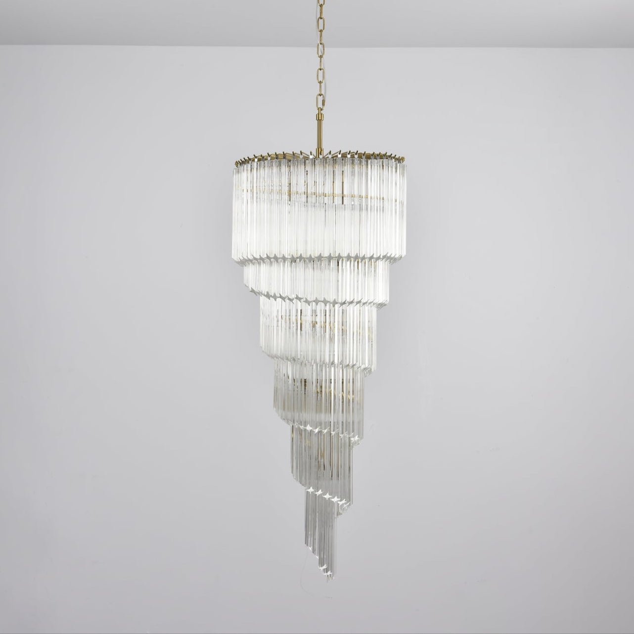 Transparent Twisting Raindrop Chandelier product image
