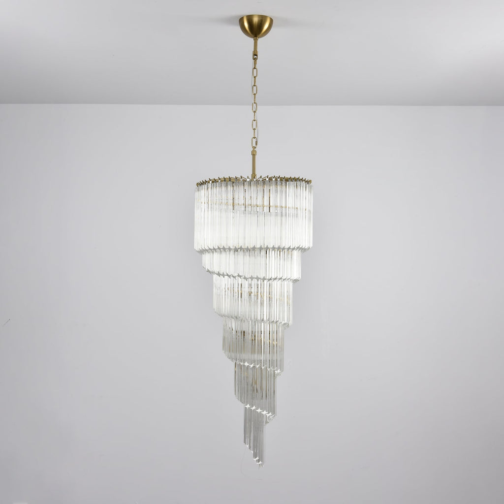 Transparent Twisting Raindrop Chandelier product image