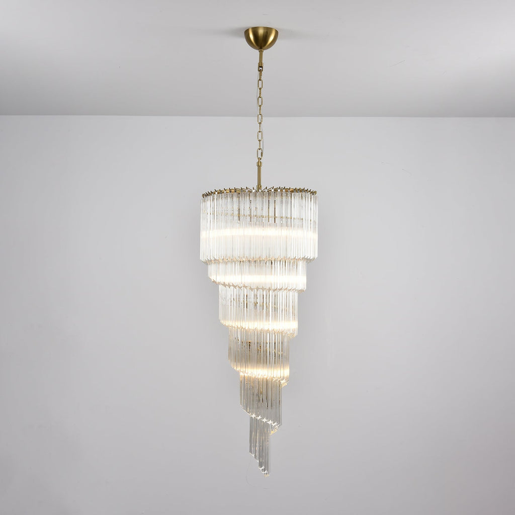 Transparent Twisting Raindrop Chandelier product image