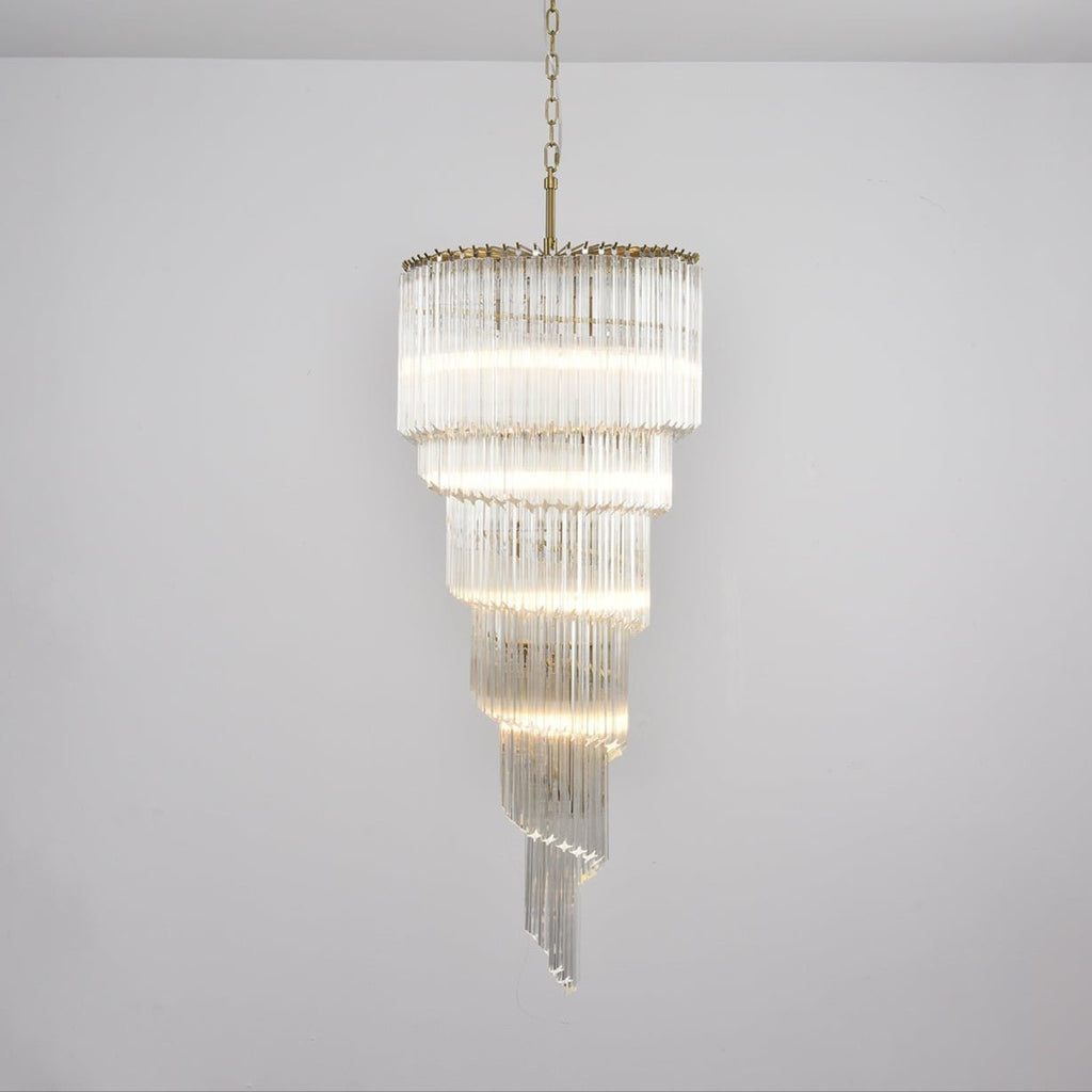 Transparent Twisting Raindrop Chandelier product image