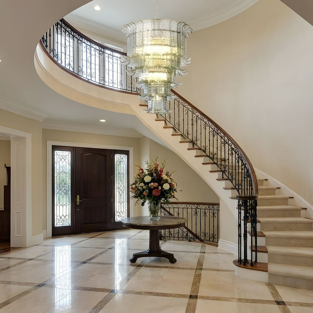Cascade Glass Green Chandelier Glass lighting by Bling Lighting Studio