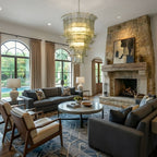 Cascade Glass Green Chandelier Glass lighting by Bling Lighting Studio