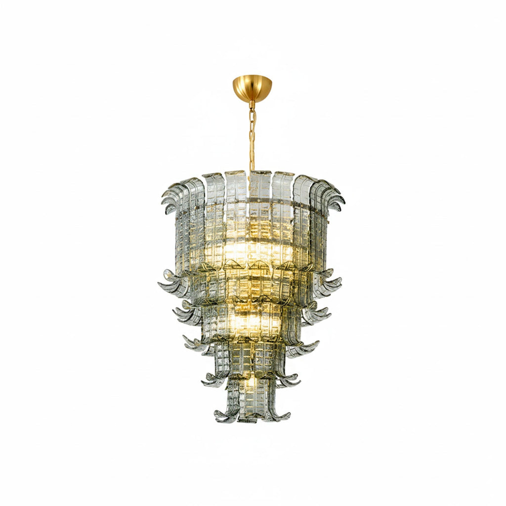 Cascade Glass Green Chandelier Glass lighting by Bling Lighting Studio