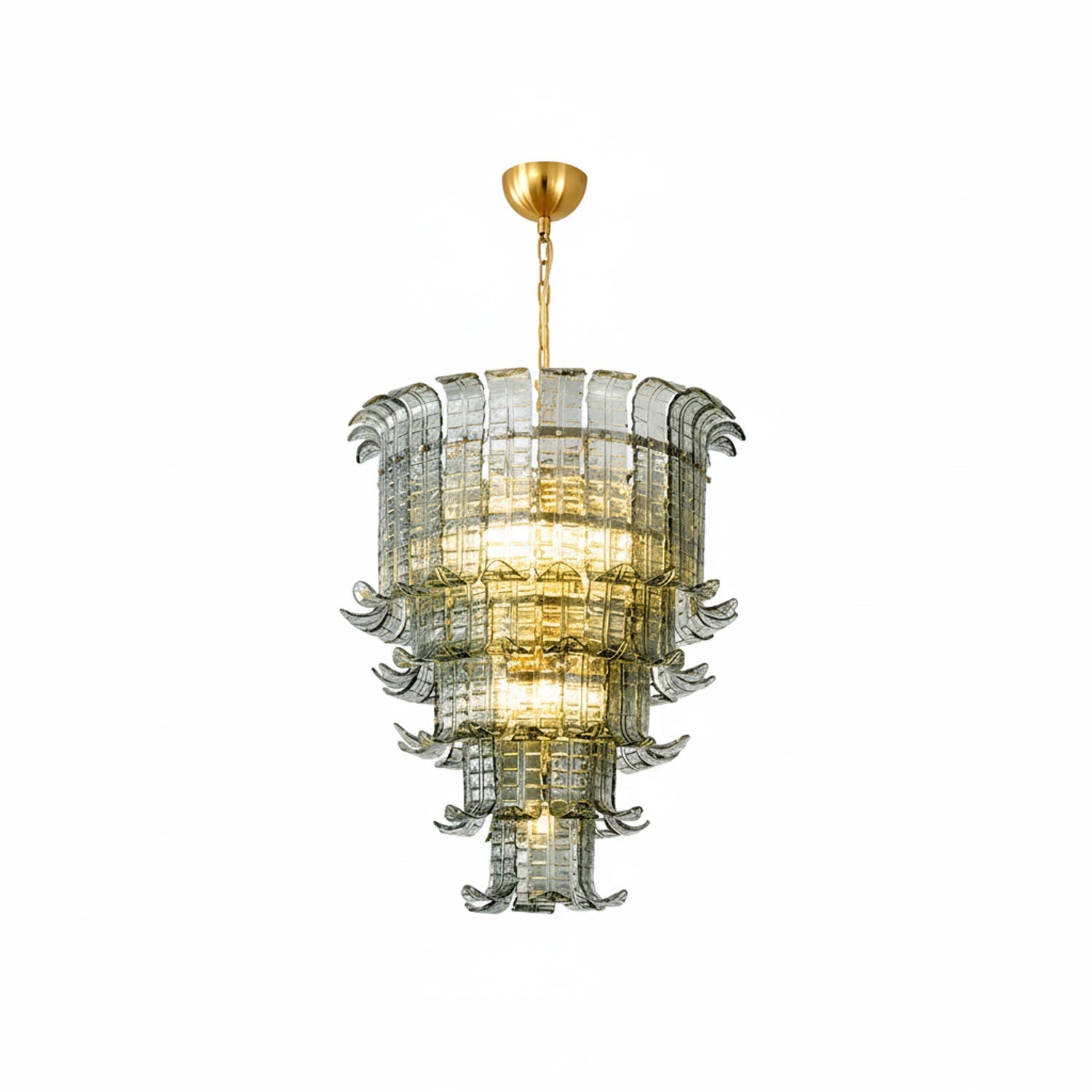 Cascade Glass Green Chandelier Glass lighting by Bling Lighting Studio