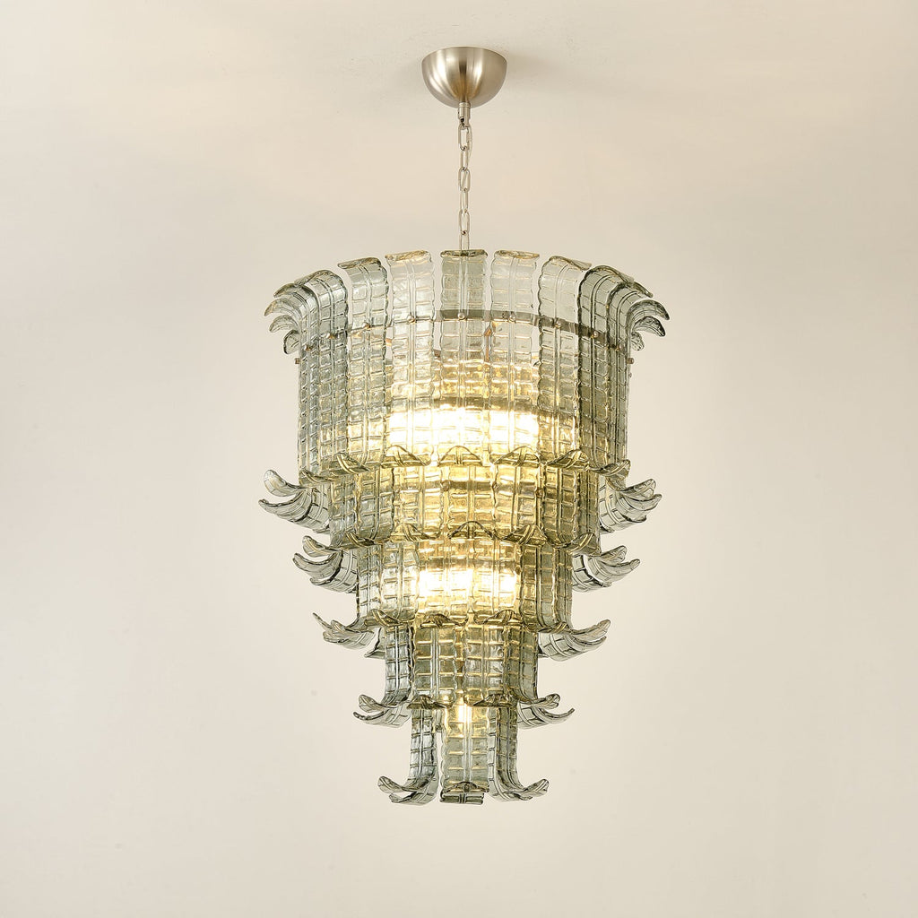 Cascade Glass Green Chandelier Glass lighting by Bling Lighting Studio
