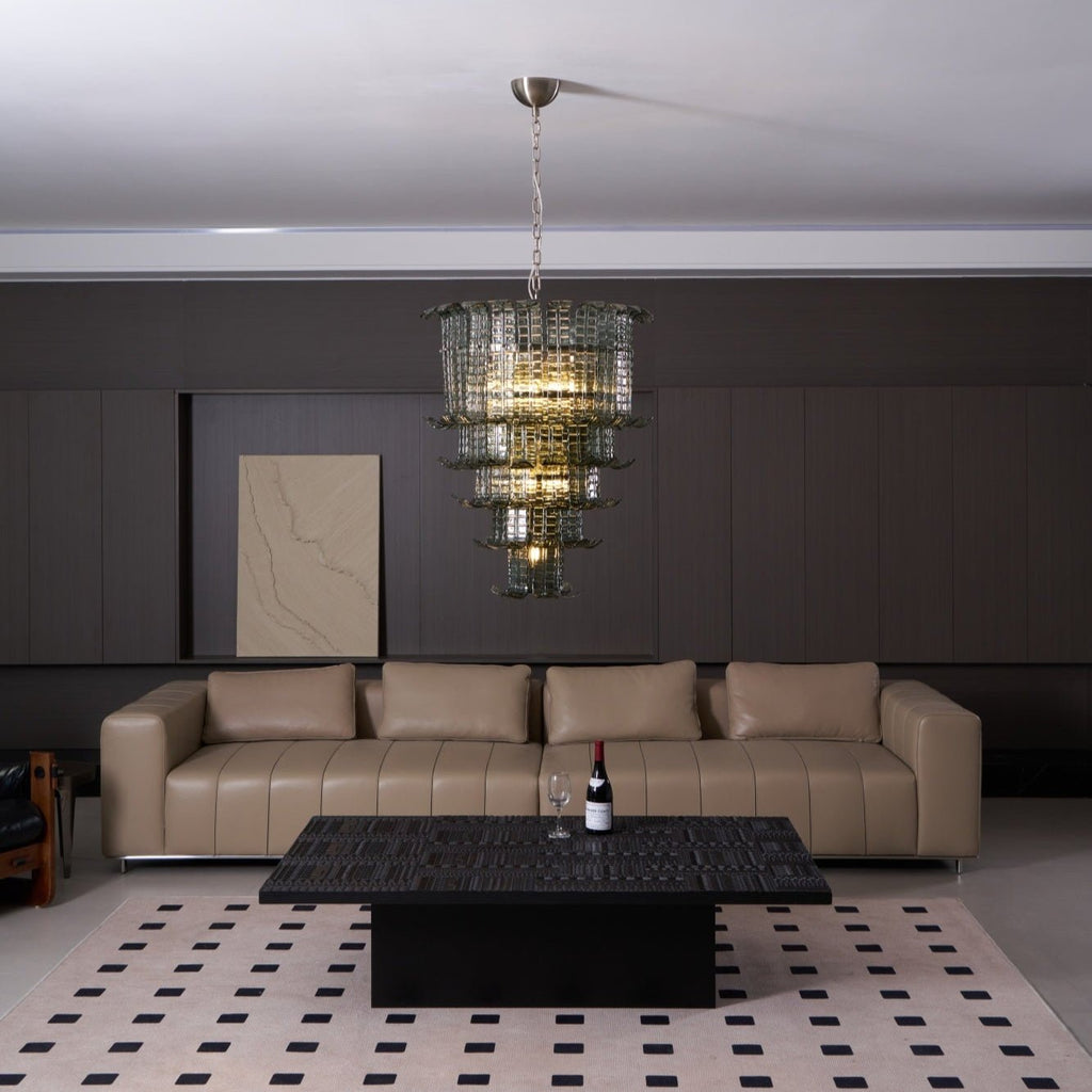 Cascade Glass Green Chandelier Glass lighting by Bling Lighting Studio