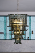 Cascade Glass Green Chandelier Glass lighting by Bling Lighting Studio