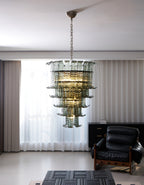Cascade Glass Green Chandelier Glass lighting by Bling Lighting Studio