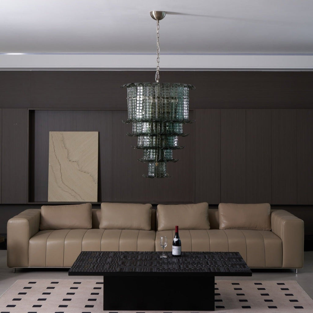Cascade Glass Green Chandelier Glass lighting by Bling Lighting Studio
