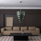Cascade Glass Green Chandelier Glass lighting by Bling Lighting Studio