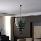 Cascade Glass Green Chandelier Glass lighting by Bling Lighting Studio