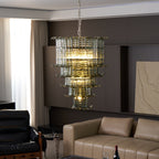 Cascade Glass Green Chandelier Glass lighting by Bling Lighting Studio