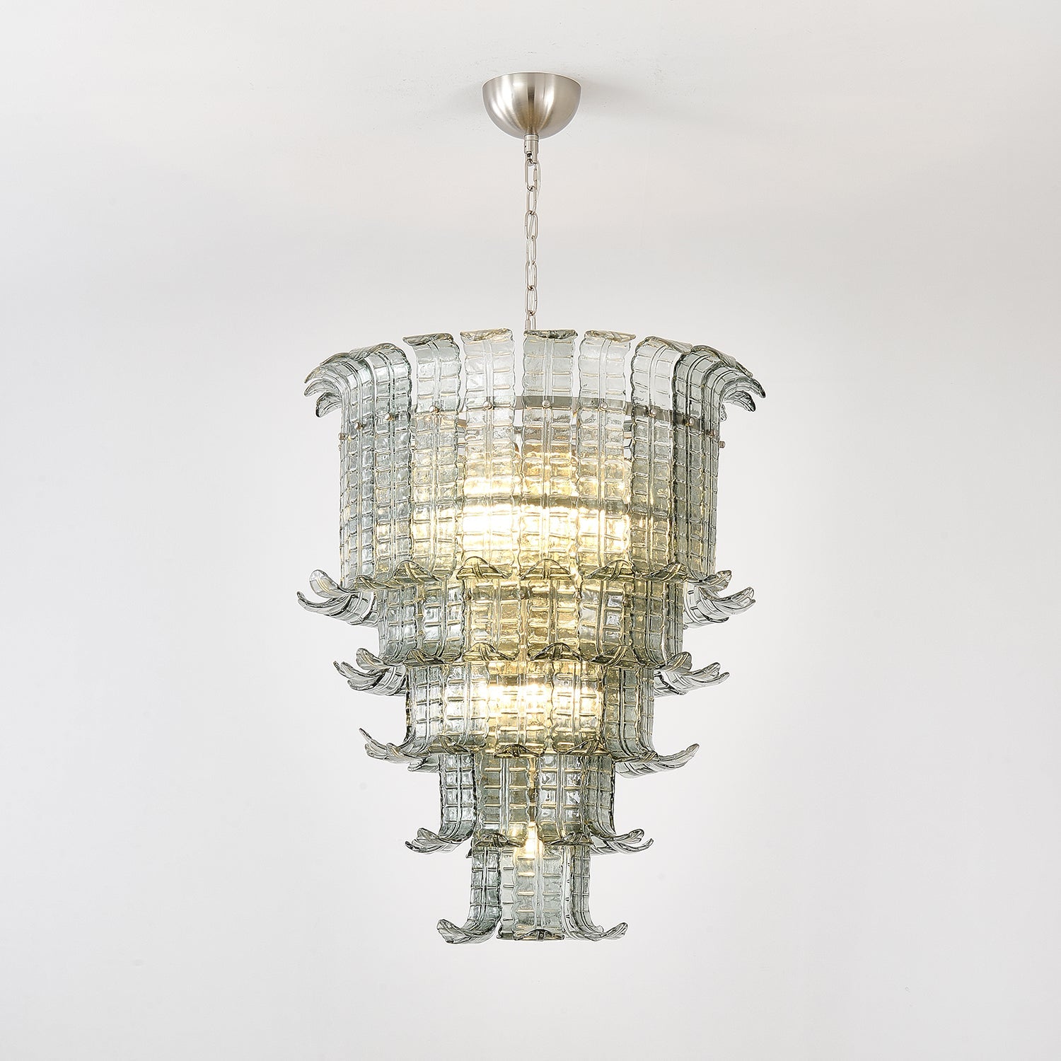 Cascade Glass Green Chandelier Glass lighting by Bling Lighting Studio
