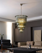 Cascade Glass Green Chandelier Glass lighting by Bling Lighting Studio