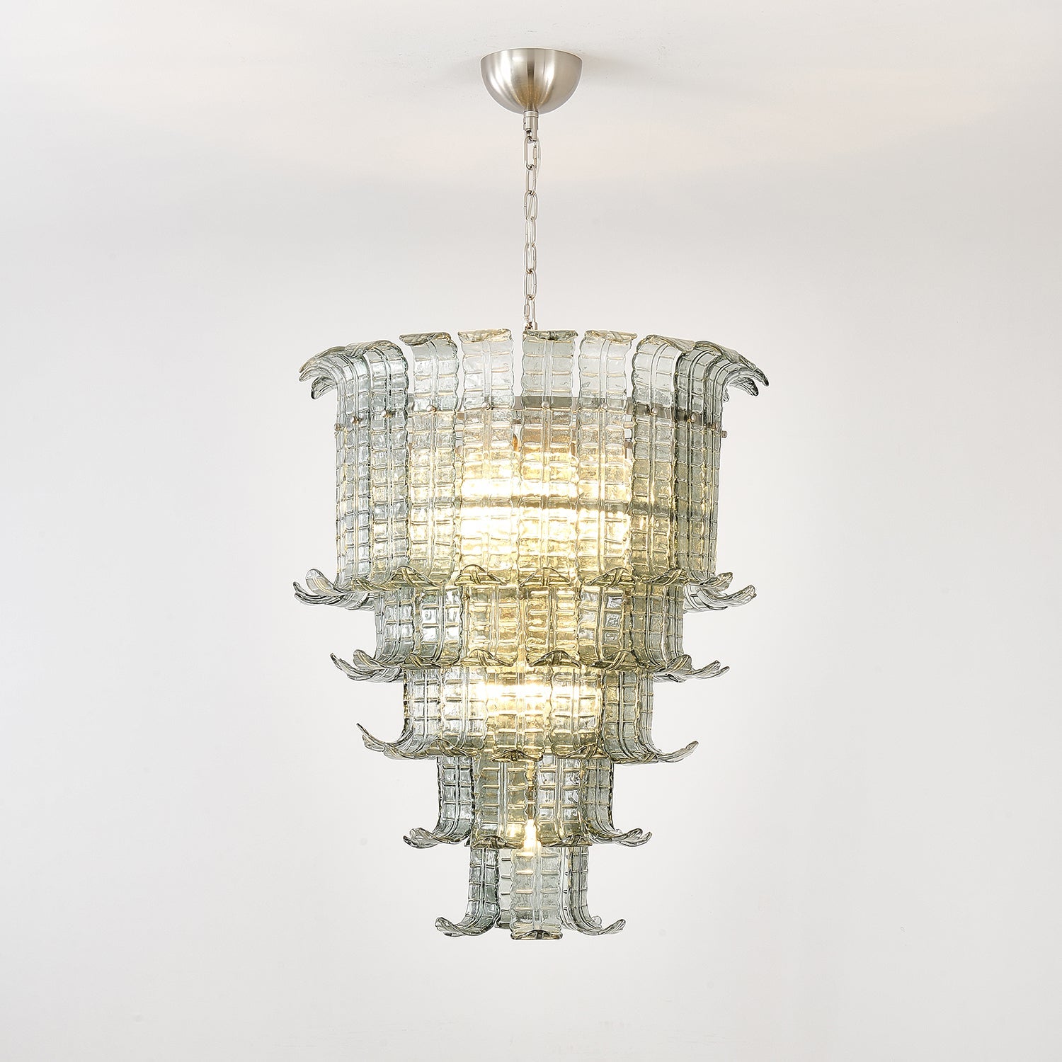 Cascade Glass Green Chandelier Glass lighting by Bling Lighting Studio