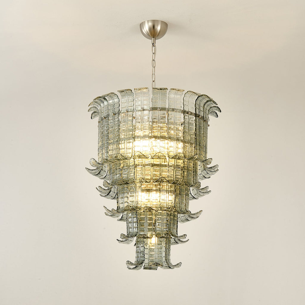 Cascade Glass Green Chandelier Glass lighting by Bling Lighting Studio