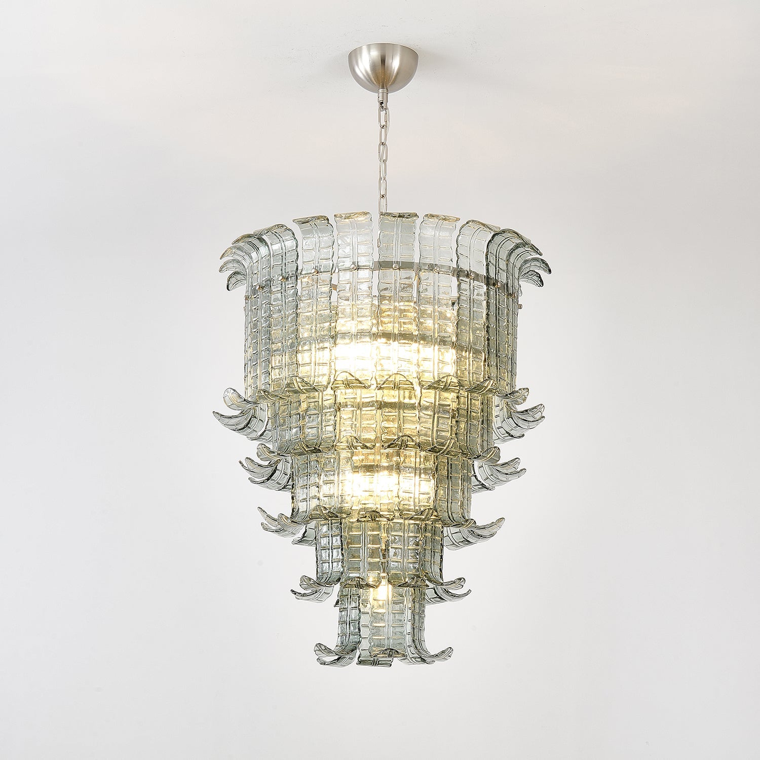 Cascade Glass Green Chandelier Glass lighting by Bling Lighting Studio