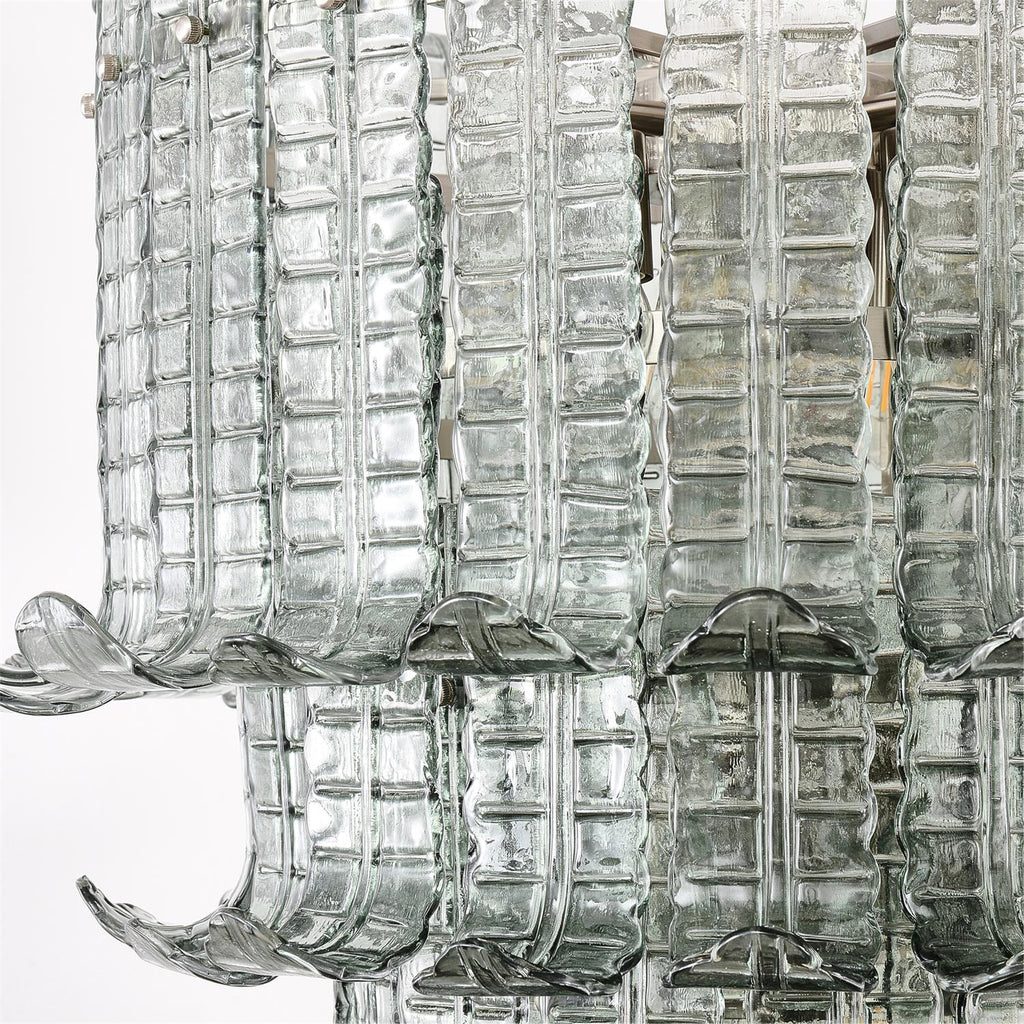 Cascade Glass Green Chandelier Glass lighting by Bling Lighting Studio