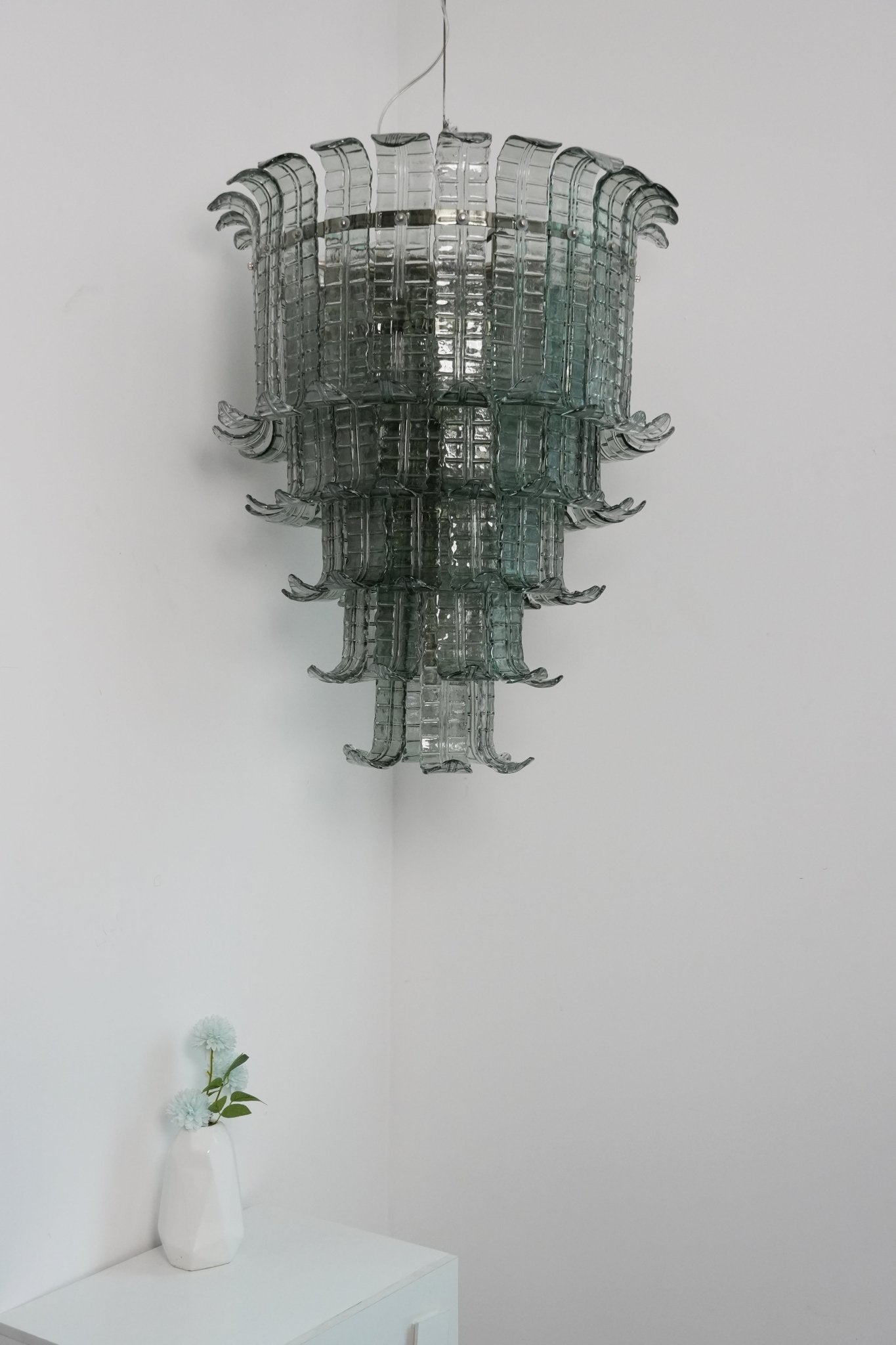 Cascade Glass Green Chandelier Glass lighting by Bling Lighting Studio