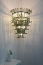 Cascade Glass Green Chandelier Glass lighting by Bling Lighting Studio