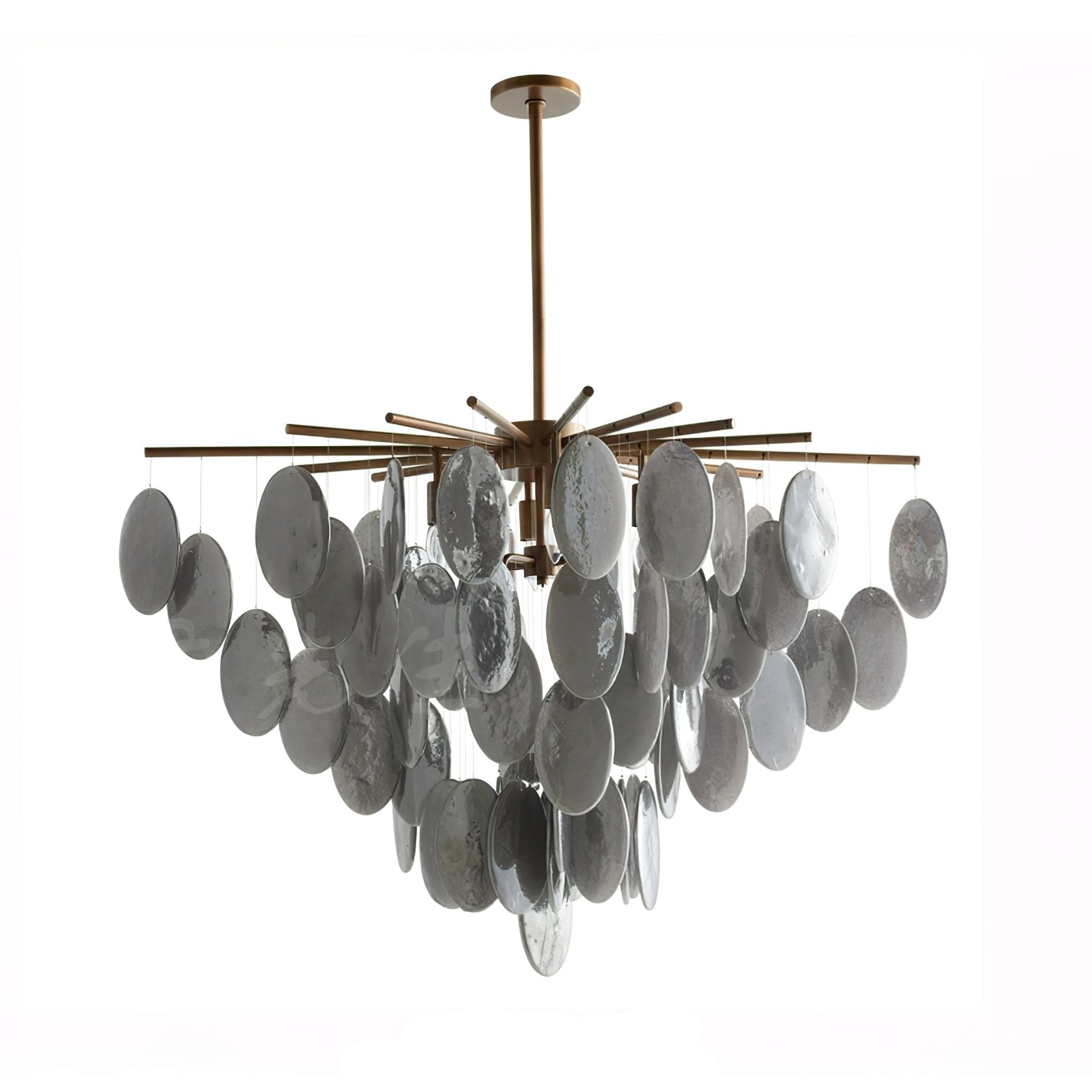 Exquisite Cascading Selenite Disc Chandelier