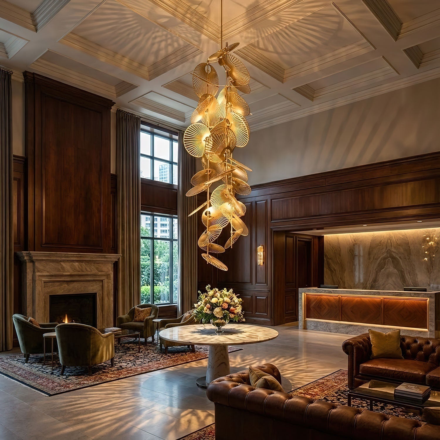 Luxury Cattail Leaf Chandelier additional product view