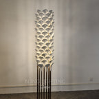 Ceramic Leaf Sculptural Floor Lamp by Bling Lighting Studio