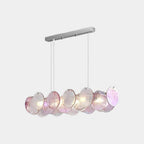 Murano Glass Disc Chandelier, Pink / Green