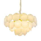 Spain Alabaster Flake Brass Living Room Chandelier by Bling Lighting Studio