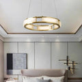 Spain Alabaster Brass Round Chandelier Lighting by Bling Lighting Studio