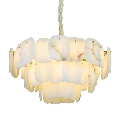 Spain Alabaster Flake Modern Living Room Chandeliers by Bling Lighting Studio