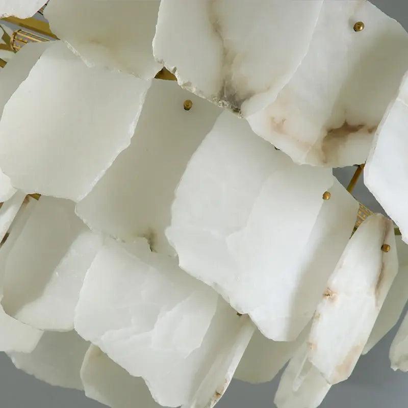 Spain Alabaster Flake Modern Living Room Chandeliers by Bling Lighting Studio