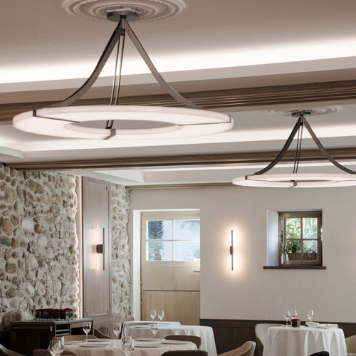 Modern Round Alabaster Chandelier by Bling Lighting Studio