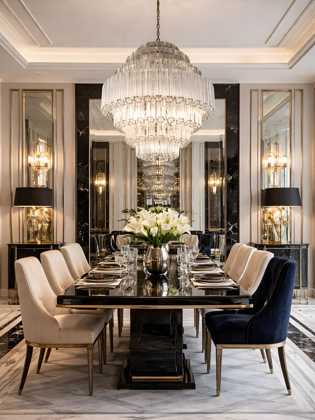 Contemporary Clear Grande Palermo Chandelier