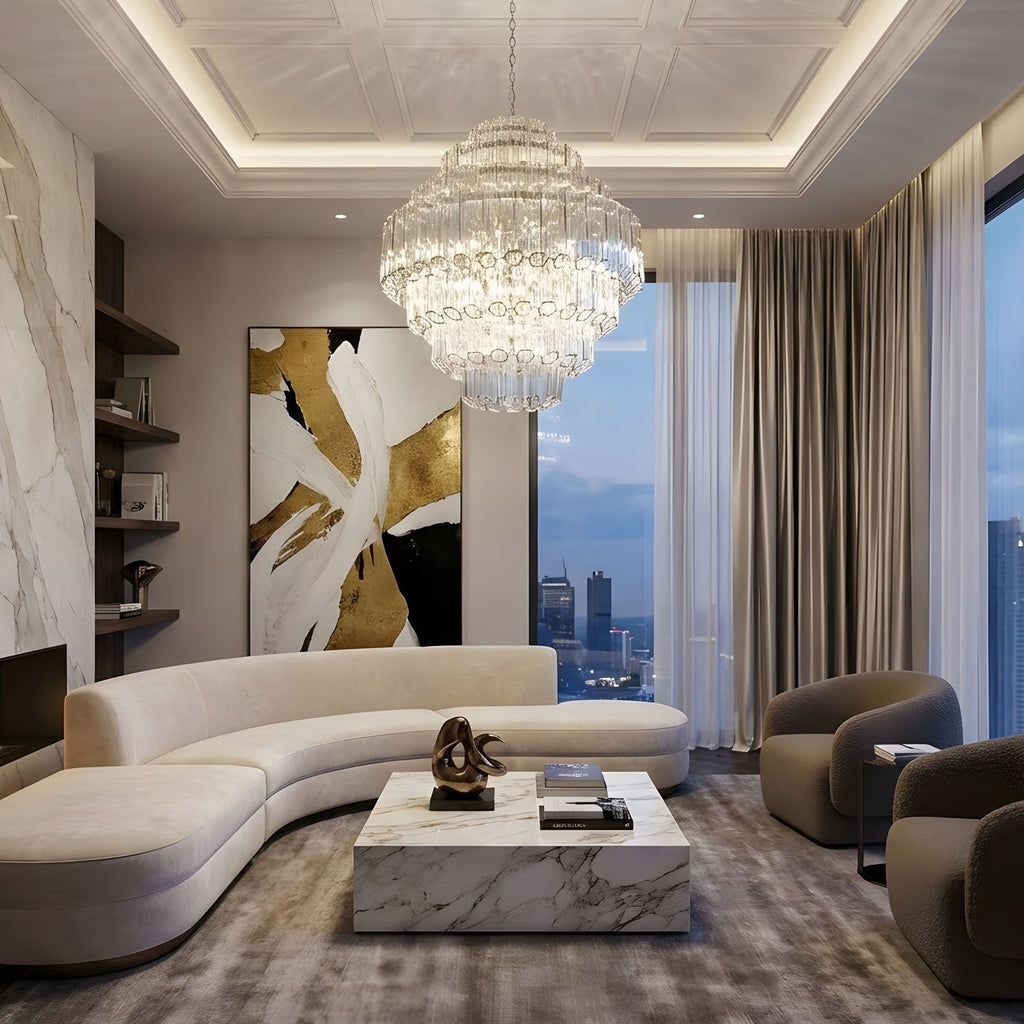 Contemporary Clear Grande Palermo Chandelier