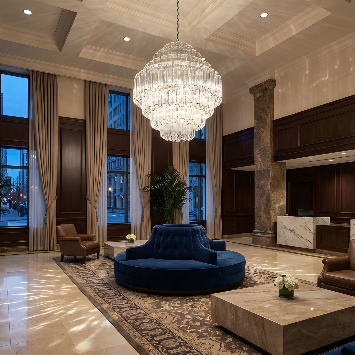 Contemporary Clear Grande Palermo Chandelier