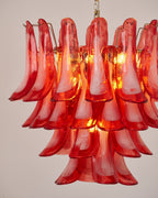 Crimson Glass Petals Chandelier Glass lighting by Bling Lighting Studio