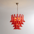 Crimson Glass Petals Chandelier Glass lighting by Bling Lighting Studio