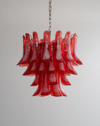 Crimson Glass Petals Chandelier Glass lighting by Bling Lighting Studio