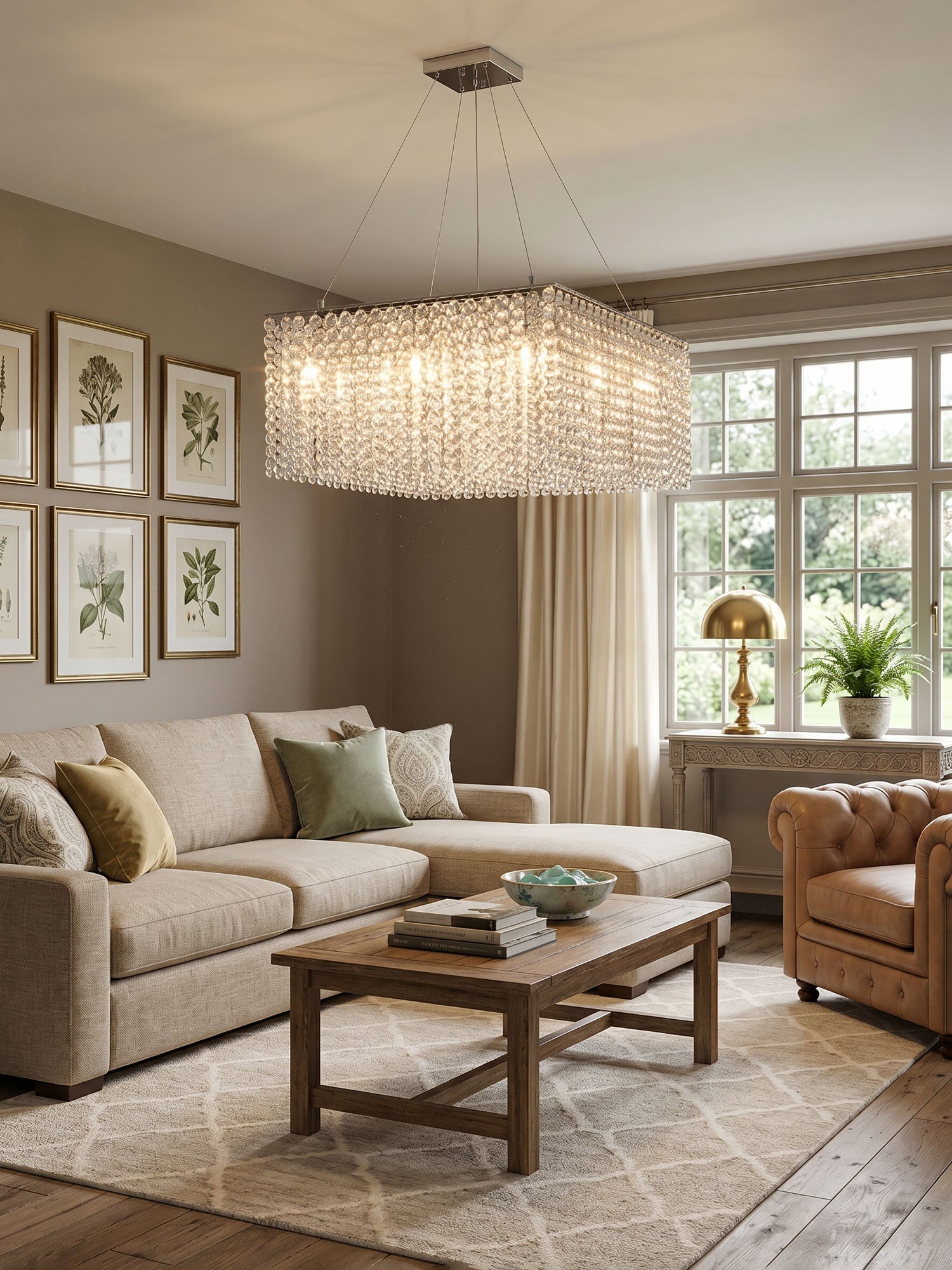 Crystal Frame Chandelier Crystal lighting by Bling Lighting Studio